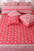 20s Cotton Cushion Cover in Block Print with Piping